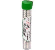 Припой без свинца CYNEL: Ø1 мм, Sn99,3-Cu0,7 проволочный в капсуле с флюсом m=14 г [250]