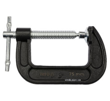 Струбцина с винтовым зажимом "G" подобна YATO; l= 75 мм (3") [10/30]