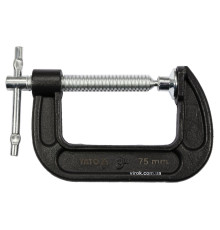 Струбцина з гвинтовим затиском "G" подібна YATO; l= 75 мм (3") [10/30]