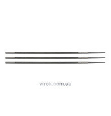 Напильники для заточки ланцюгів пили VOREL, 3шт. Ø=4,5 мм, l=200мм [4/200]