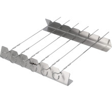 Підставка для шампурів під шашлик LUND на 6 шампурів, 300x 37x 45 мм, шип l= 310 мм, w= 5 мм [36]