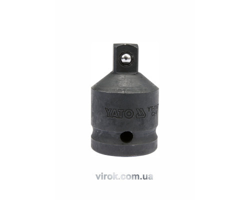 Перехідник ударний YATO : квадрат 3/4" - квадрат 1/2", L= 55 мм [12/48]