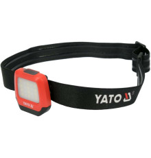 Ліхтар на чоло діодний 2в1 YATO; живл. Li-Po акумулят 3,7 В 500 мАгод, 200/150 Lm, USB заряд [10]