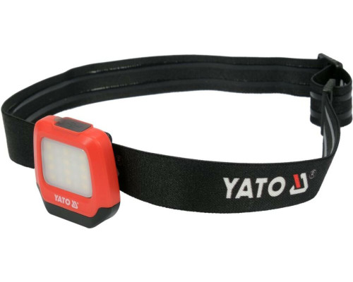Ліхтар на чоло діодний 2в1 YATO; живл. Li-Po акумулят 3,7 В 500 мАгод, 200/150 Lm, USB заряд [10]