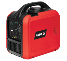 Генератор струму бензиновий інверторний YATO: P= 1.9 кВт, U= 230 В (AC) і 12 В 8,3А (DC), бак- 4 л