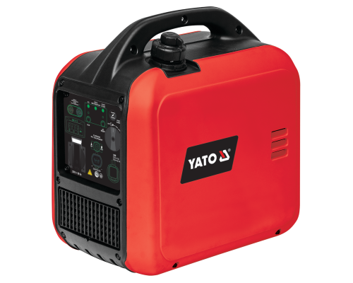 Генератор струму бензиновий інверторний YATO: P= 1.9 кВт, U= 230 В (AC) і 12 В 8,3А (DC), бак- 4 л