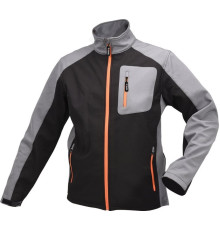 Куртка робоча SOFTSHELL YATO розмір XXXL, чорно-сіра, 3 кишені, 96% поліестер і 4% спандекс(DW)