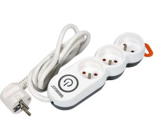 Удлинитель сетевой STHOR: l= 3 м, колодка с 3 гнездами и вкл, 3-жильный Ø=1,5 мм², с заземл [40]