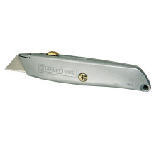 Нож STANLEY: L=155 мм с выдвижным трапецевидным лезвием в металлическом корпусе