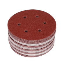 Круг шліфувальний з наждачн. паперу з липучкою YATO: Ø= 150мм, Р240, 6 отв до YT-09739, -09740, 50шт