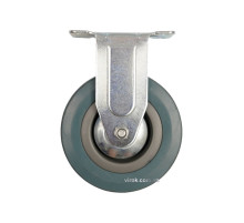 Колесо к тележке Ø=100мм, b=26 мм VOREL; серая резина, со штивной опорой; h=134 мм, нагруз.-45 кг [38]