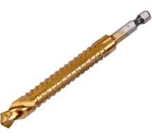 Сверло фрезеровочное по металлу YATO: HSS-TIN, Ø= 11 мм, l= 110 мм, HEX - 1/4" [50/200]