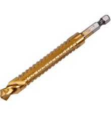 Свердло фрезерувальне по металу YATO : HSS-TIN, Ø= 11 мм, l= 110 мм, HEX - 1/4" [50/200]