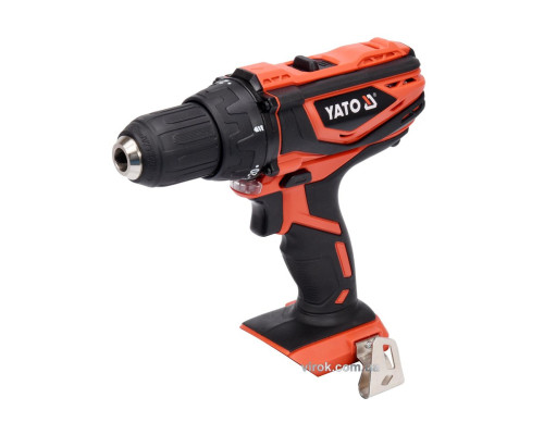 Шуруповерт-дриль акумуляторний YATO : 18V, Li-Ion, KM- 40 Нм, патрон Ø≤13 мм (БЕЗ АКУМУЛЯТОРА)