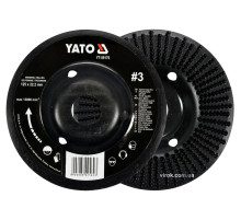Диск-фреза шліфувальний YATO по дереву, ПВХ, гіпсу; Ø=125/22.2 мм, шорсткість №3 [10]
