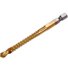 Свердло фрезерувальне по металу YATO : HSS-TIN, Ø= 6 мм, l= 89 мм, HEX - 1/4" [100/400]