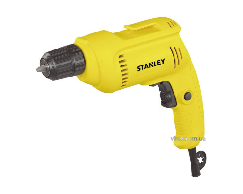 Дриль безударний мережевий STANLEY : P= 550 Вт. 0-2800 об/хв, швидкозатискний патрон Ø≤ 10 мм