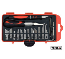 Ножи прецизионные YATO со сменными лезвиями, 16 шт [4/24]