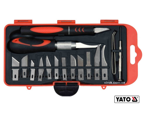 Ножи прецизионные YATO со сменными лезвиями, 16 шт [4/24]