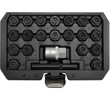 Торцеві головки до гвинтів колісних дисків авто BMW YATO: з квадратом- 1/2", компл. 22 шт [20]