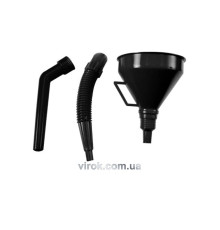 Лійка гнучка VOREL чорна 3 частини [30]