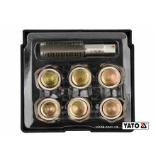 Набор для ремонта масляных пробок YATO: с алюминиевыми прокладками, резьба - М17 х 1.5, 6 шт [10/40]