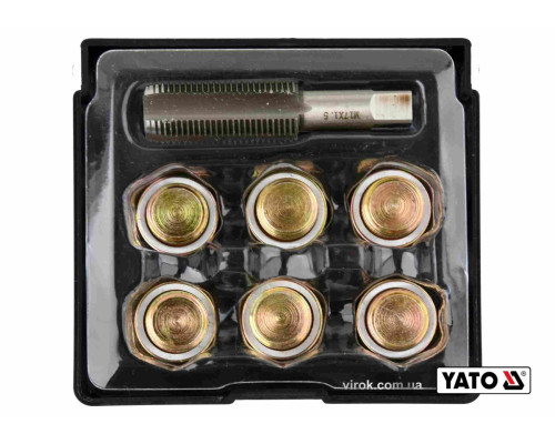 Набор для ремонта масляных пробок YATO: с алюминиевыми прокладками, резьба - М17 х 1.5, 6 шт [10/40]