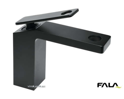 Змішувач води FALA для умивальника "NOIR 1" з кульовим регулятором, латунний(DW)