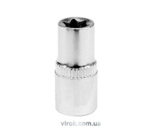 Головка торцевая YATO: TORX E5, квадрат 1/4", L=25 мм. CrV, [24/240/480]