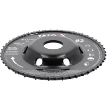 Диск-фреза випуклий до КШМ YATO по дереву, шпаклівці, гіпсу; Ø=120/22.2 мм, t= 16/6мм шорстк №2 [10]