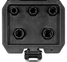 Набір головок для видал. зломаних гвинтів YATO : квадрат 3/8", М10, 11, 13, 14, 16 мм, 5 шт. в футл.