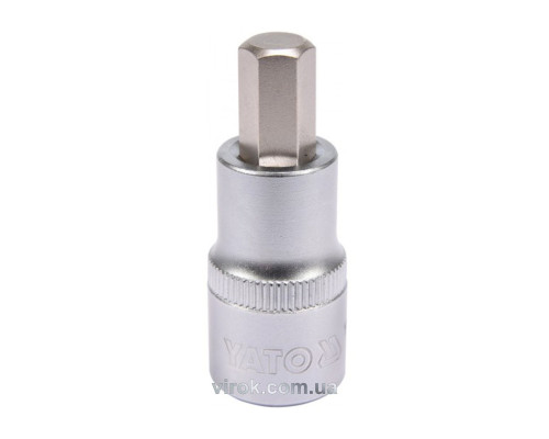 Головка торцевая YATO квадрат 1/2 HEX M10, L=55 мм [40/160]