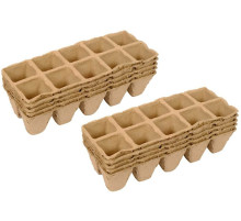 Лотки картоно-паперові під грунт для розсади FLO, 2 по 5 комірок- 30х 30 мм, глиб- 45 мм [40]