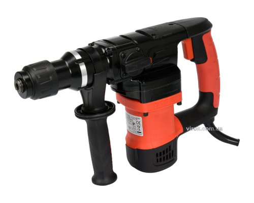 Перфоратор мережевий SDS+ YATO: P= 1100 Вт, J = 5 Дж. для свердл Ø≤ 32 мм, 3 свердла і 2 піки [2/46]