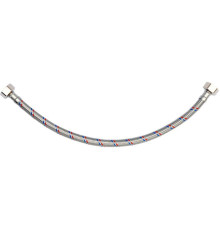 Шланг водопровідний з опліткою з нерж сталі FALA l= 400мм, Ø= 8/12, з'єднання F-1/2" х F-1/2" 1 МПа