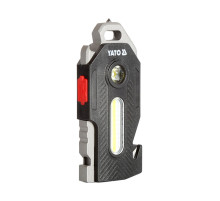 Фонарь диодный многофункциональный 6в1 YATO аккумул. Li-Ion 3.7V 350 mA, осветл.- 400/ 200/ 50/ 35 Lm 8 режи