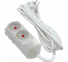 Удлинитель сетевой VIROK: l= 5 м, с 2 гнездами с заземлением