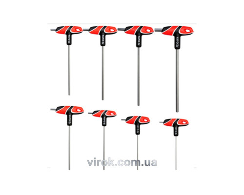 Ключі шестигранні YATO : тип "T", двосторонні, Набір 8 шт. [12/24]