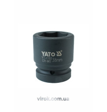 Головка торцева ударна 6-гранна YATO : квадрат 1", М= 38 мм, L= 65 мм [5/20]