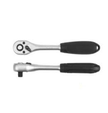 Тріщатка YATO : квадрат M=1/4"(6,3 мм), L=146 мм, пластикова ручка [12/24/96]