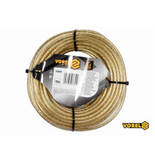 Трос сталевий з наконечниками для пломб VOREL : Ø6 мм x 15 м [12]