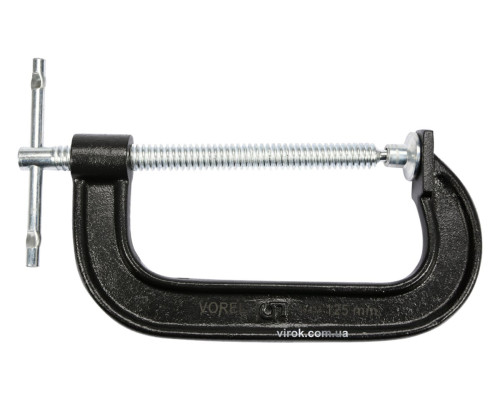 Струбцина з гвинтовим затиском "G" подібна VOREL; l= 125 мм [20]