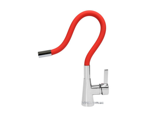 Змішувач води FALA "FLEXIBLE" для раковиниз гнучкою червоною лійкою [10]