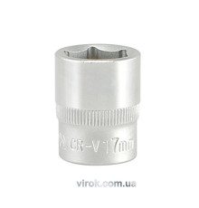 Головка торцева 6-гранна YATO : квадрат 3/8", М= 17 мм, L= 30 мм [12/120/240]