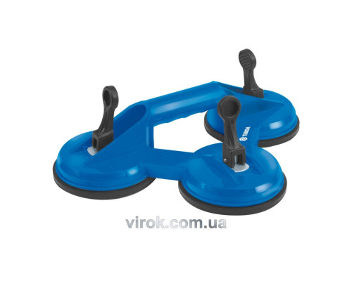Присоска для монтажу скла потрійна VOREL : d= 115 мм, m= 100 кг [12]