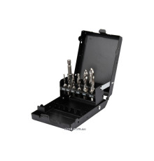 Набір свердл-мітчиків YATO М3-М10, HSS М2, HEX-1/4", з подовжувачем l= 60 мм, 7 шт [5/60]