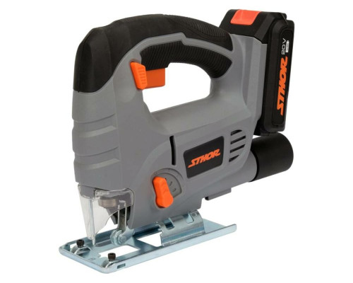 Лобзик акумуляторний STHOR: 20V Li-Ion. 2 АГод, глибина різу- 10/100 мм метал/дерево, нахил- 45° [4]