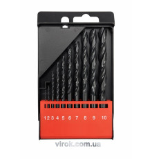 Свердла по металу YATO : HSS, Ø=1-10 мм. (Набір/10 шт.) [20/40]