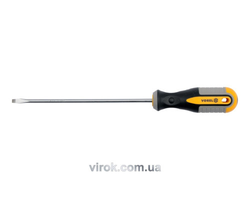 Викрутка плоска VOREL : SL4 х 200 мм. Cr-V [12/60/240]