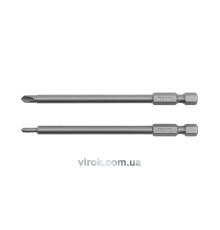 Набор отверточных насадок YATO : "TRI-WING" #0-#1, квадрат 1/4", L= 100 мм. 2 шт. [25/100]